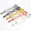 Fashion 12mm 10pcs 5 Styles High Quality 6 Colors Copper Material Hairpin Hair Clips Hairpin Base Setting Cabochon Cameo Base