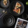 Western Food Plate Steak Tablett Set Home Keramik Speiseteller Schwarzes Besteck Küchengeschirr Restaurant Dekorative Schüssel Europäischer Stil