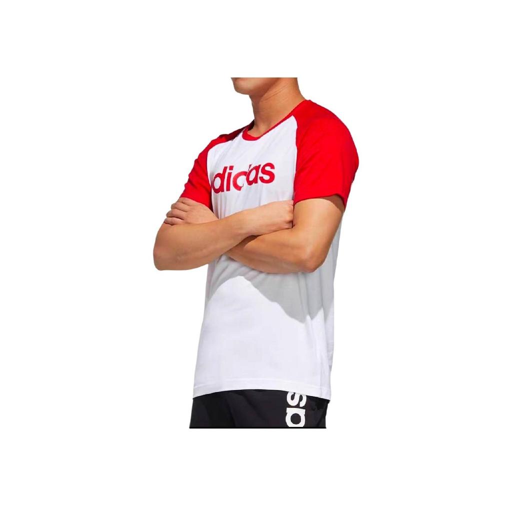 Adidas Neo M Ce Casual Genser Bomull Kortermet T-skjorte Herre Topper Hvit Rød DW7918