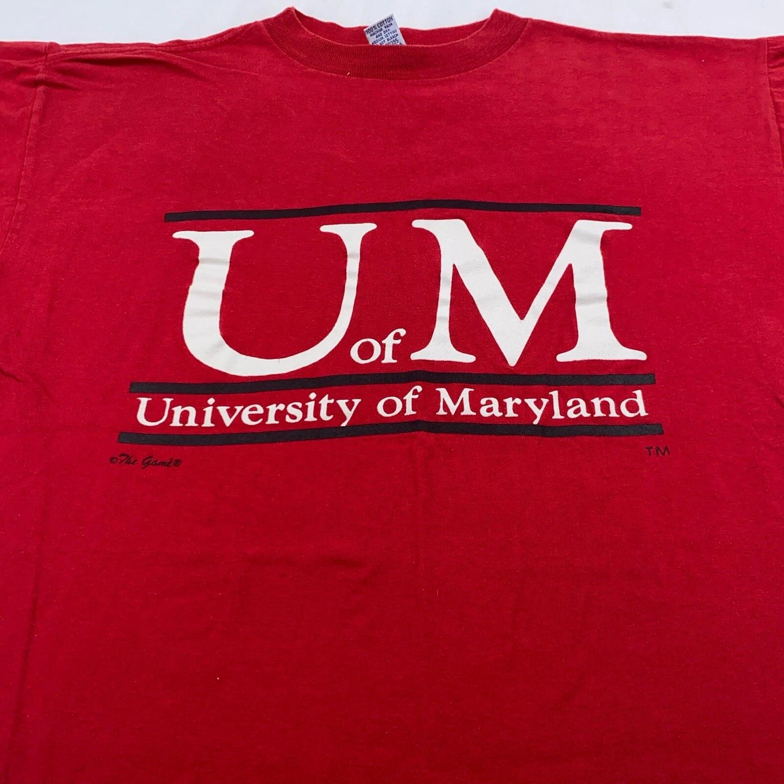 винтажная футболка 90-х UNIVERSITY OF MARYLAND THE GAME XL terrapins college park 3XL