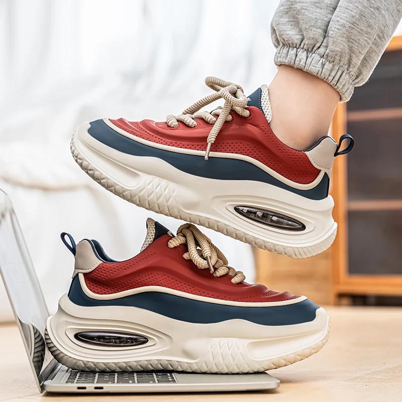 New Platform Vulcanized Sneakers Men Street Style Casual Shoes For Men Punk Chunky Social Men's Sneakers Korean 2025 Large Size