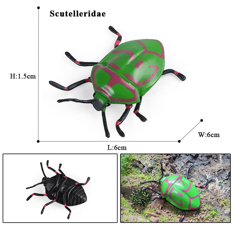 Oenux New Insect Animals Model Butterfly Bee Dragonfly Mantis Ant Snail Action Figures Jouet Collection Decor Kids Education Toy