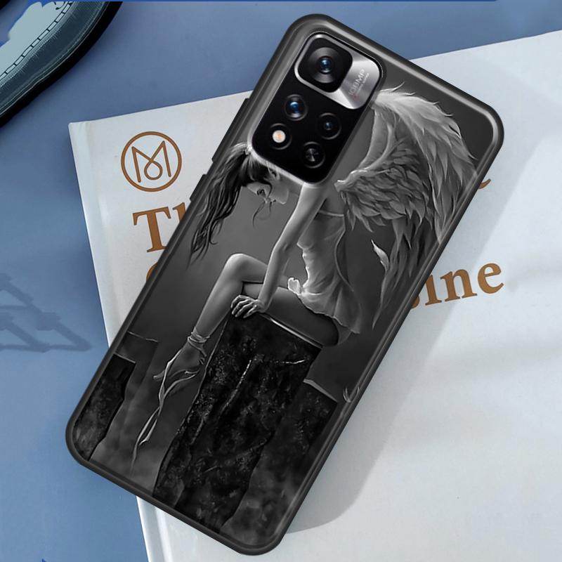 Fallen Angel Wings Art Case For Redmi Note 12 11 Pro Cover For Redmi Note 10 8 9 Pro 10S 11S 9A 9C 12C 10A 10C