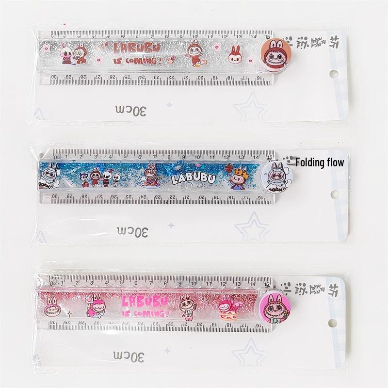 Ranger Danz Colorful Glitter Foldable Wave Ruler for Primary Students 30cm