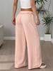 Girls' Summer Slim High Waisted Hanging Cold Straight Leg Pants