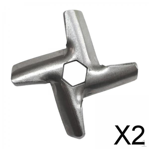 2x Nůž mlýnku na maso Řezací nástavec k mlýnkům, Náhradní díl, Náhrada Kuchyně, Elektrický nebo Manuální