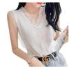 Women's Eyelash Lace Camisole - Harajuku Style Shiny Knit Slimming Tank for Summer 2025