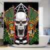 Tuniu Aztec Skull Shower Curtain Cool Tribal Art Scary Horror Room Decor Wall Hanging Bathroom Decor
