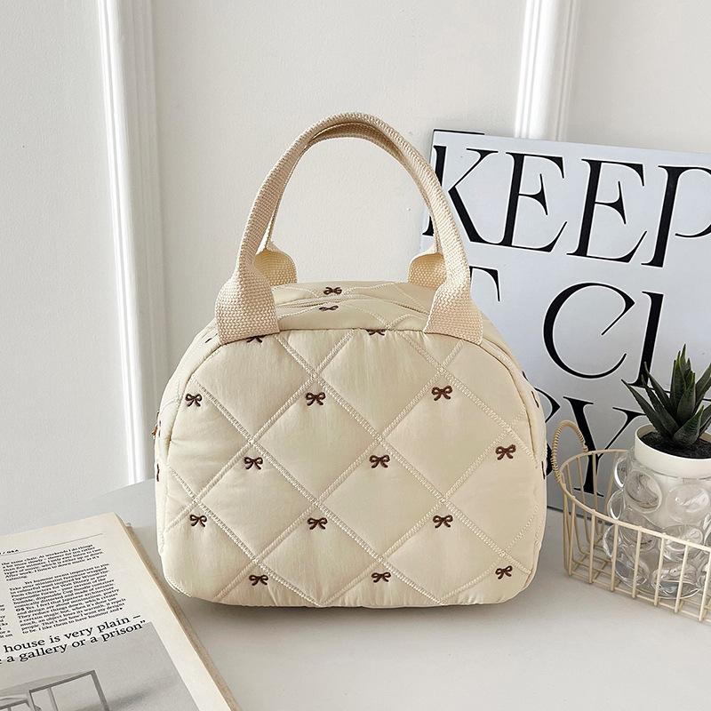 Beautiful Plaid Bow Handbag Women's Bag Large Capacity Commuter Women's Light Casual Handbag