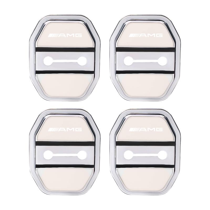 4pcs Silicone Car Door Lock Buckle Protector Cover For Mercedes Benz AMG A B C E G CLA W211 W203 W204 C260 E300L A200L GLC300 CL
