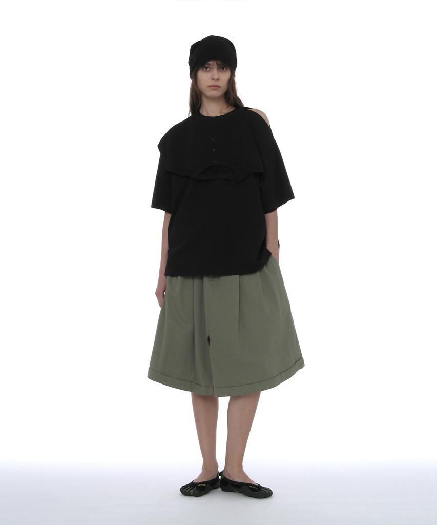 PARTIMENTO WOMEN Lightweight Drape Beanie_Black