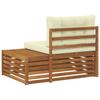 Outdoor Corner Sofa Natural 115 X 83 X 73 Cm Solid Acacia Wood