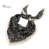 Triangular Style Headscarf with Lace Trim Floral Print Women Headband Women Makeup Photography Hair Accessories