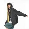 Men's Retro Color-Block Patchwork Hooded Cardigan - Casual Autumn Sweatshirt