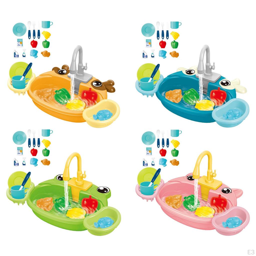 Sink Toys Dishes with Water for Children