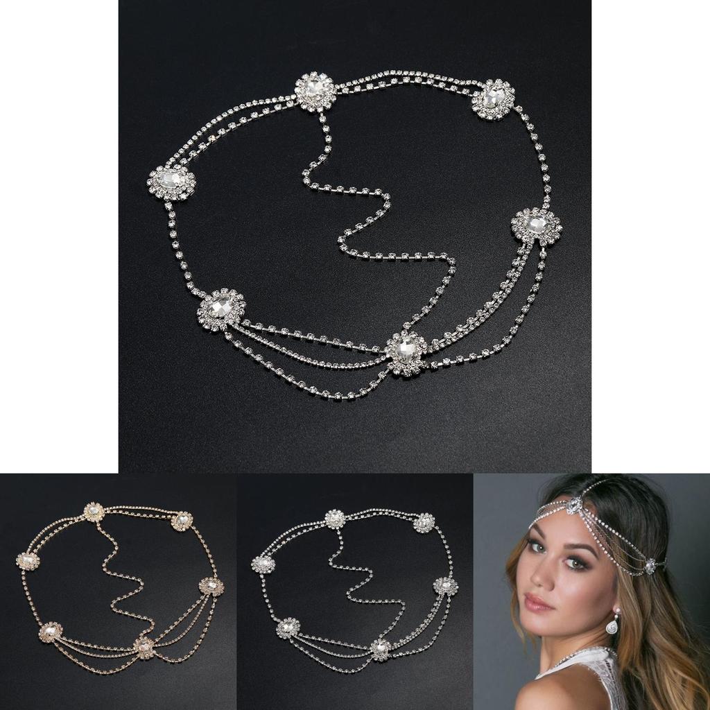 Elegant Rhinestone Decoration With Multi Layer Chain Design Women Necklace For Wedding And Travel Gift