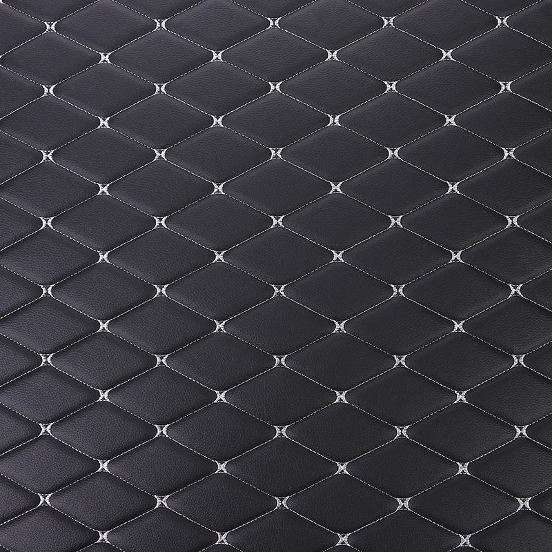 Diamond Pattern Quilted Leather Car Seat Cover & Mat