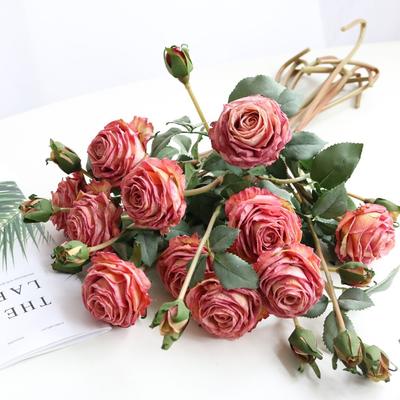 5 Pezzi Rose Realistiche al Tatto Fiori di Seta Artificiali Bouquet Stelo Lungo per Casa Matrimonio Festa San Valentino Festa della Mamma Decorazione Tavolo
