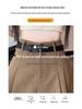 Women's High-Waist Pleated Wide-Leg Shorts for Autumn/Winter - Stylish A-Line Design