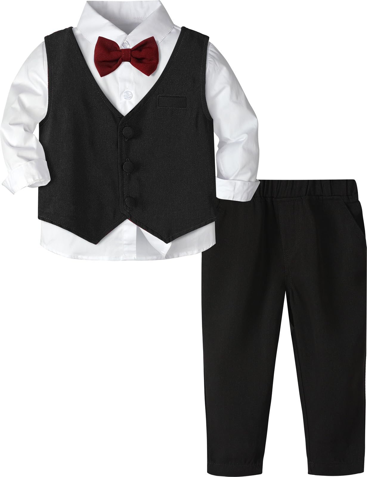 

TickElf Formal Clothing Suit Baby Outfit Perfect for Kindergarten Entrance First and Shrine Visits Boys Children s Set, Western-Style Set, чёрный