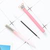 1 Piece Diamond Mouse School Pen Bullet Point Metal Ballpoint Pen Black Writing Pen For Student Rose Gold Stationery