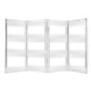 Foldable 4-Panel Jewelry Holder Earrings Display Stand Ear Studs Storage Rack   (Black)