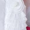 Baby Girls Sleeveless Collared Dress with Pleated Ruffle Accent, Stylish Party Outfit