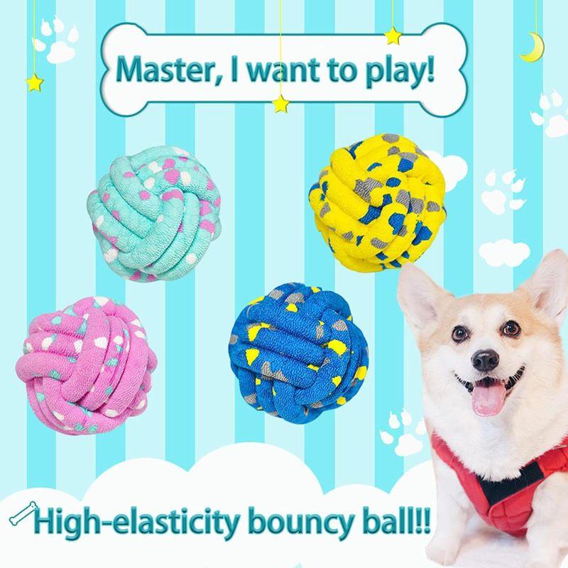 7.5cm Bouncing Chewing Ball for Dog Cats Teeth Cleaning Toy for Pet Interaction Fetching Game Play