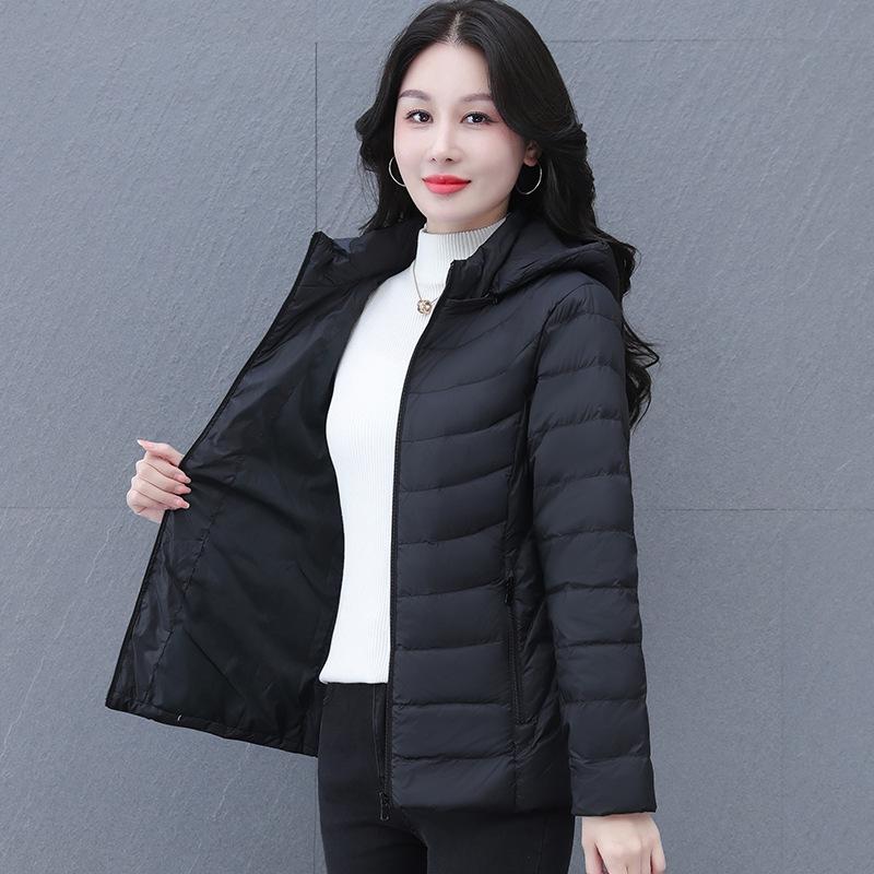 Women's Lightweight High-End Hooded Down Jacket, New Style 2024 Winter Coat