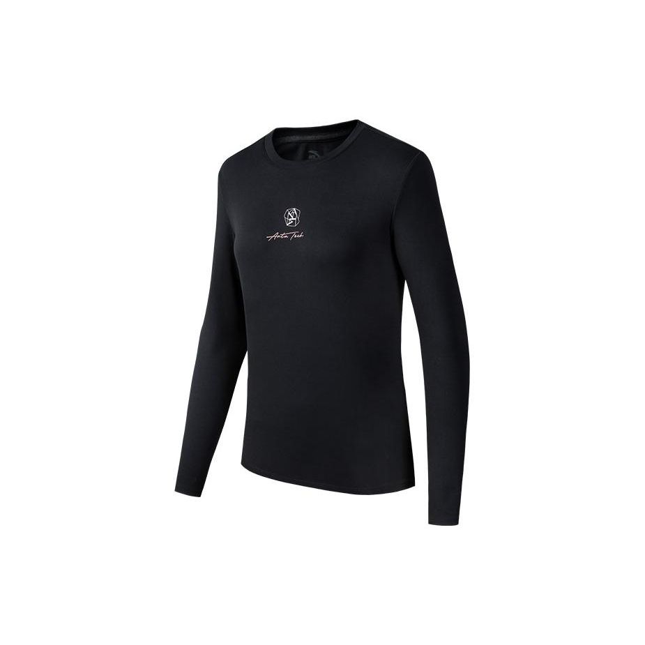 

Anta Training Series Solid Color Printed Letter Round Neck Long Sleeve Sweatshirt Women sweatshirt Black 162247404-2 M
