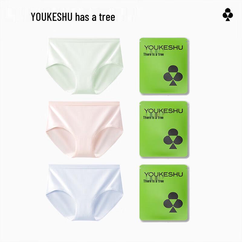 Youkeshu Women's 10A Antibacterial Cotton High-Waist Briefs