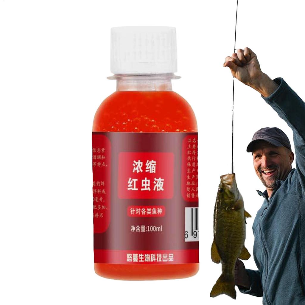 Atraktor na ryby Slaná voda 100ml Tekutá návnada s červy Koncentrovaná přísada do rybářské návnady pro jezero, řeku, rybník, moře, pstruha, okouna, tresku