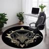1pc Wolf Moon Office Round Area Rug, Under Office Chairs Bedroom Living Room Home Decor, Room Deco, Available In Various Sizes 238