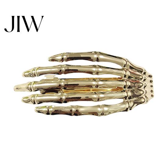 Metal Claw Clips Skeleton Hands Hair Clips, Gothic Skull Side Clip for Women, Personalized Dark Style Accessories Spooky Halloween Horror Accessories,