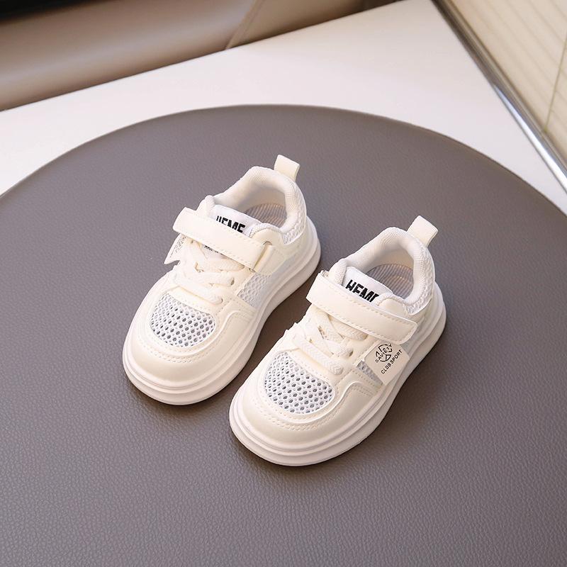 

Children s sports shoes 2025 spring and summer new boys breathable single net shoes girls board shoes children s baby white shoes 22