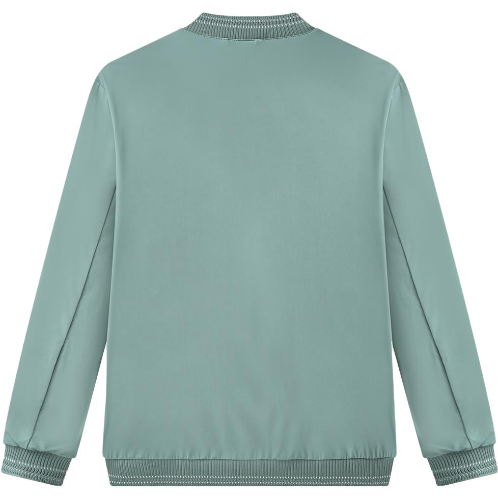 FILA Solid Color Casual Baseball Collar Woven Baseball Jacket Men jackets Glass-Green F11M322702F-GN