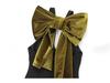 2024 Autumn/Winter European & American Sweet Velvet Spaghetti Strap Dress with Oversized Bow