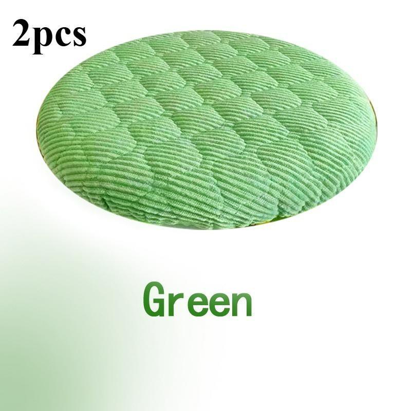 2pcs Thick Soft Round Stool Covers,Elastic Seat Cushions for Wood Iron Stool 25-30cm,Washable All-Season Chair Cover Dining Room