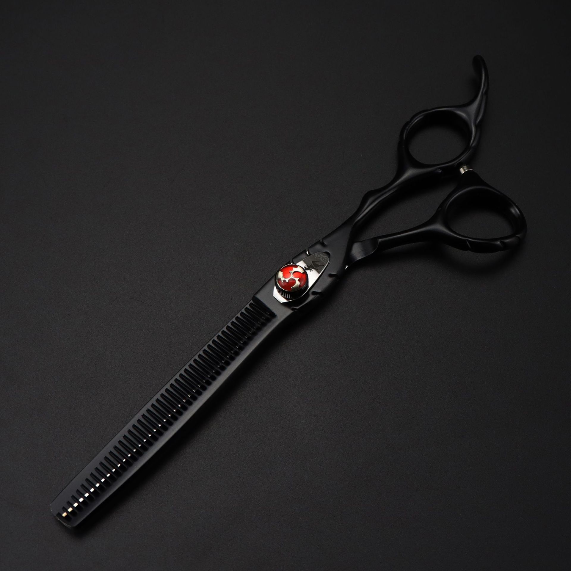 

7.0 inch Nimpson, black paint SD hair scissors, pet scissors, flat scissors 7inch black thinning shears