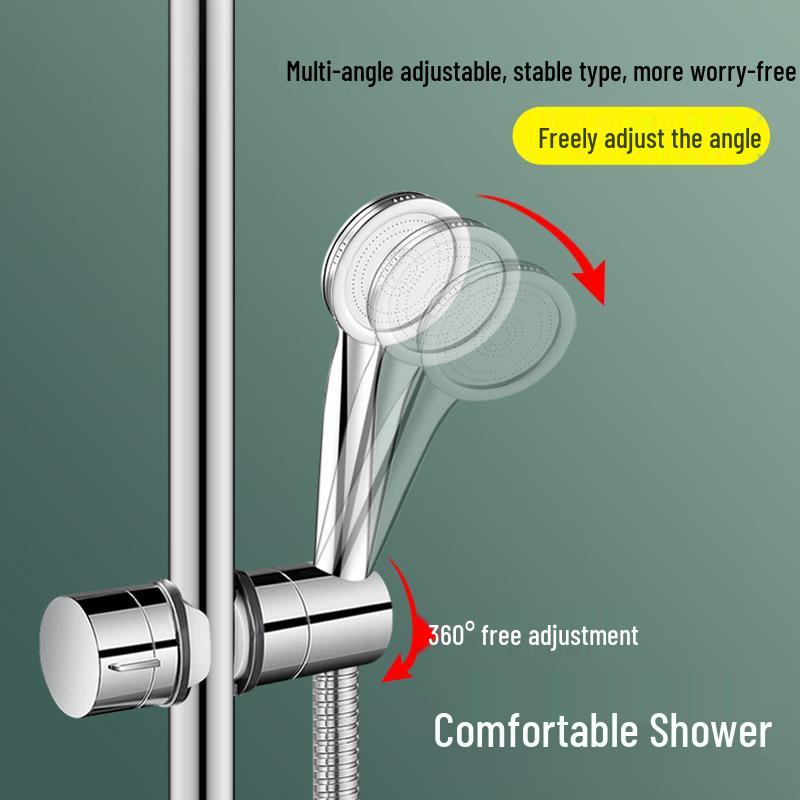 Adjustable No-Drill Shower Head Holder with Sliding Sleeve