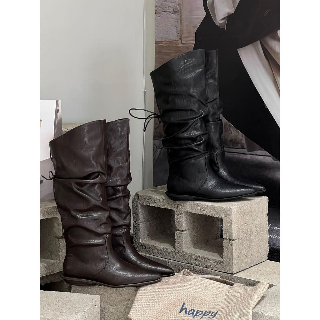 Small pointed high heel boots fashion women's new thin heel high boots fashion leather boots women's boots