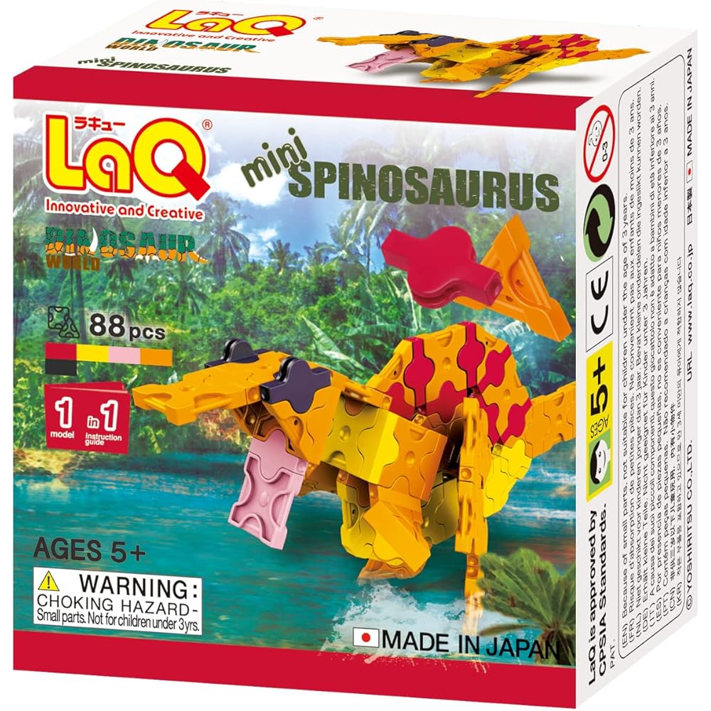 LaQ Dinosaur World Mini Spinosaurus Toy Educational Building Blocks Set