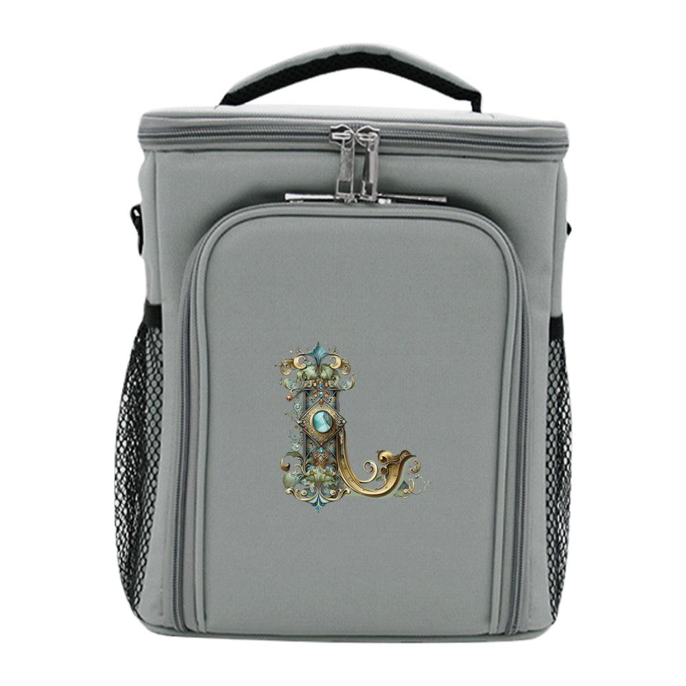 Food Storage Handbag Large Capacity Food Tote Crossbody Lunch Bag Durable Simplicity Outdoor Organizer Case Graphic Letter Print