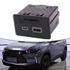 USB Port Socket Assembly Center Console Auxiliary for 1500 USB Socket Replace 13525431 13529869 13512377
