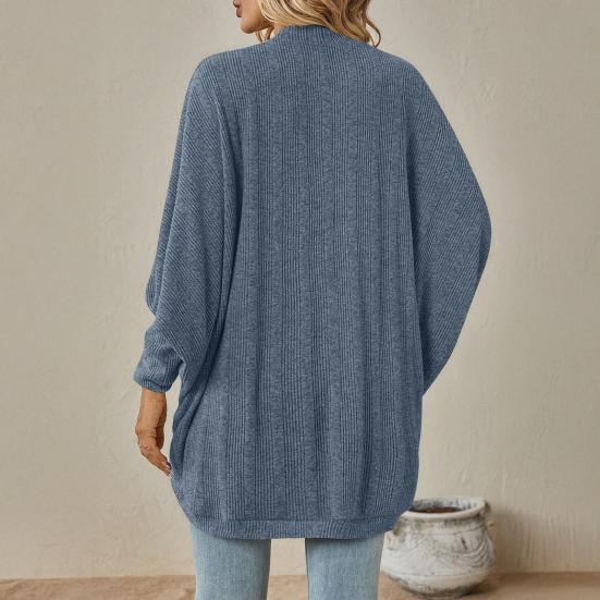 Women Batwing Sleeve Sweater Cardigan Casual Oversized Open Front Knit