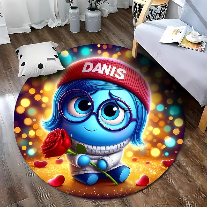 

Cartoon Movie Inside Out Round Rug for LivingRoom Chair Decor,Kids Play Crawling Carpet Soft Non-slip Mat Gift Next Day Shipping Diameter 60cm