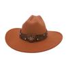 British Style Model Felt Hat Ancient Ethnic Style Big Brim Woolen Hat Big Love Explosion Jazz Top Hat