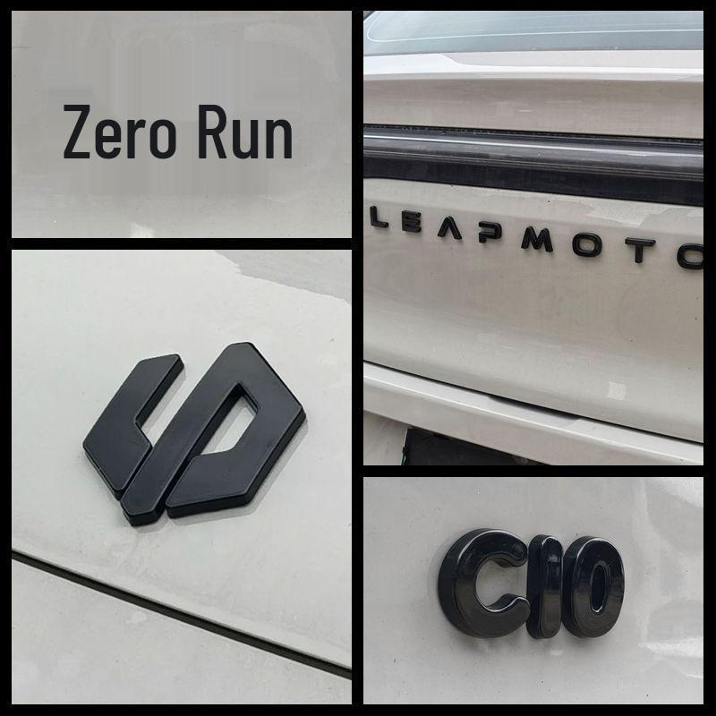 Leapmotor B10 Schwarzes Logo Hauben- & Heckemblem Aufkleber für C10/C16 Modifikationen