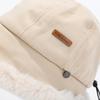 Warm Plus Velvet Panama Hat Windproof Winter Fisherman Hat Vintage Fluffy Fur Bucket Hat  Lady