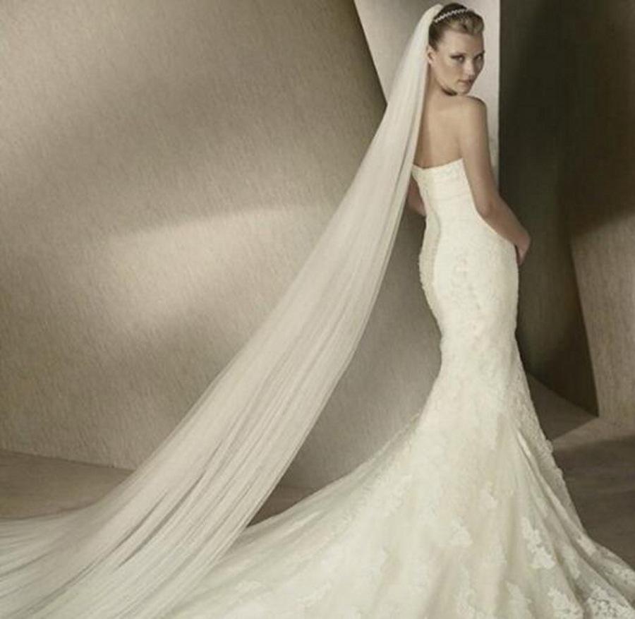 

Простая свадебная фата: Одинарный, двойной или тройной слой, длиной 2 м/3 м с железным гребнем 2 meters double layer покинуть белый